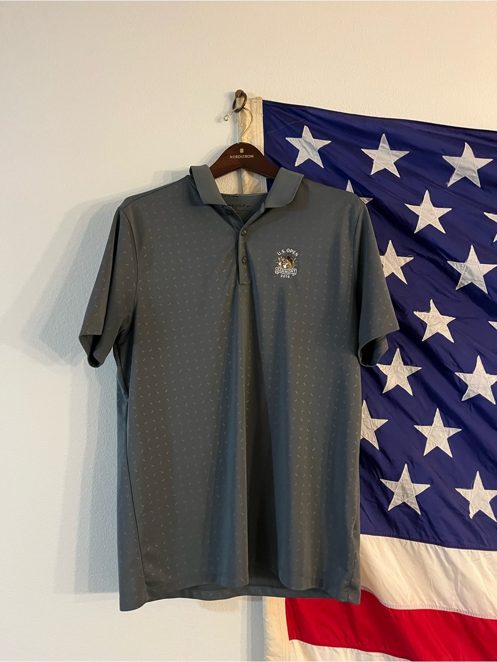 2016 U.S Open Oakmont Gray Nike Performance Polo